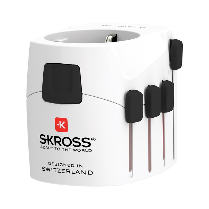 Adaptador de viaje mundial con más de 100 destinos Skross color blanco Adaptador de viaje mundial con más de 100 destinos Skross color blanco