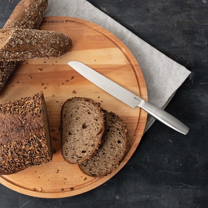 Set de cuchillos de cocina de acero inoxidable gama alta Boska color plateado brillante Set de cuchillos de cocina de acero inoxidable gama alta Boska color plateado brillante