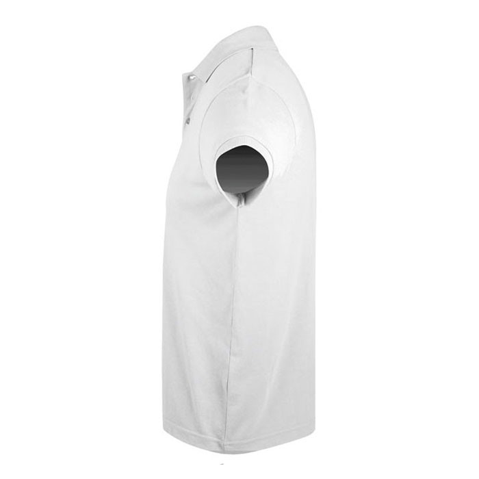 Polo de poliéster y algodón 200 g/m2 color blanco tercera vista