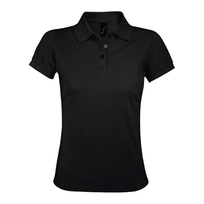 Polo mujer poliéster y algodón 200 g/m2 color negro Polo mujer poliéster y algodón 200 g/m2 color negro