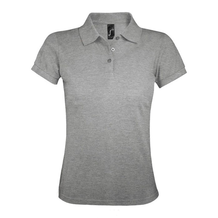 Polo mujer poliéster y algodón 200 g/m2 color gris jaspeado Polo mujer poliéster y algodón 200 g/m2 color gris jaspeado