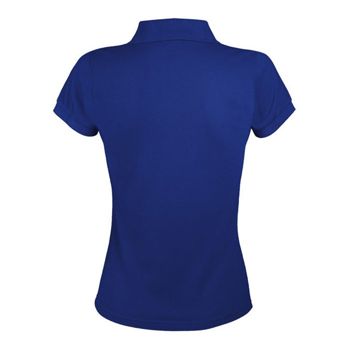 Polo mujer poliéster y algodón 200 g/m2 color azul real tercera vista Polo mujer poliéster y algodón 200 g/m2 color azul real tercera vista