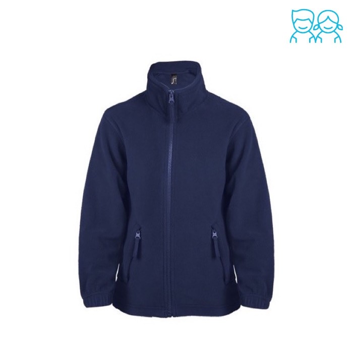 Chaqueta polar para niño 300 g/m2 color azul oscuro
