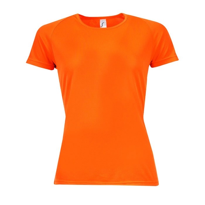 Camisetas de deporte para mujer 140 g/m2 color naranja Camisetas de deporte para mujer 140 g/m2 color naranja