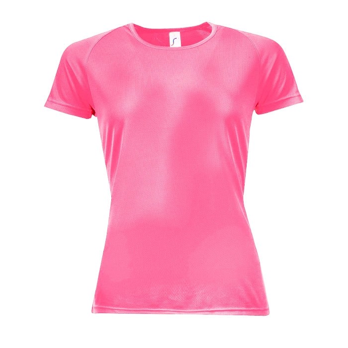 Camisetas de deporte para mujer 140 g/m2 color fucsia Camisetas de deporte para mujer 140 g/m2 color fucsia