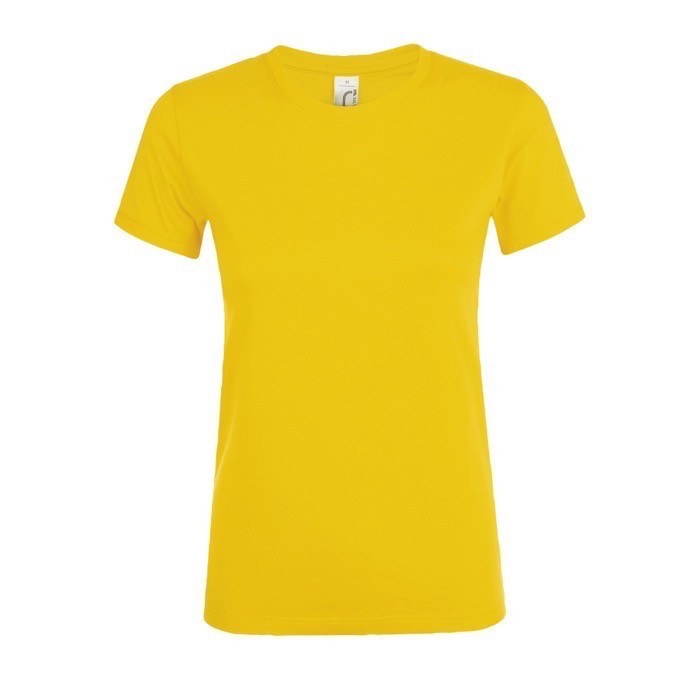 Camisetas para mujer con logo 150 g/m2 color amarillo oscuro