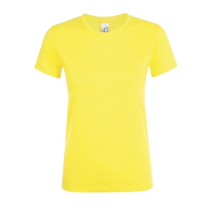 Camisetas para mujer con logo 150 g/m2 color amarillo
