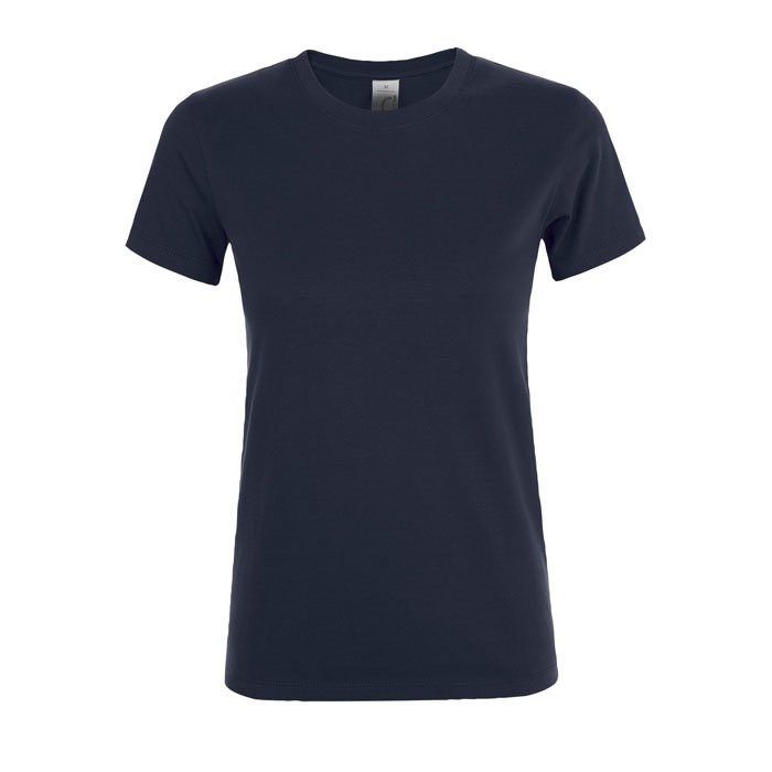 Camisetas para mujer con logo 150 g/m2 color azul oscuro