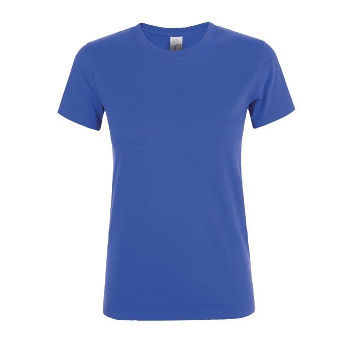 Camisetas para mujer con logo 150 g/m2 color azul real