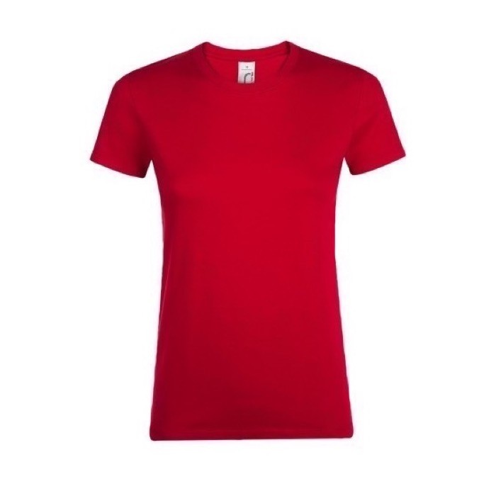 Camisetas para mujer con logo 150 g/m2 color rojo