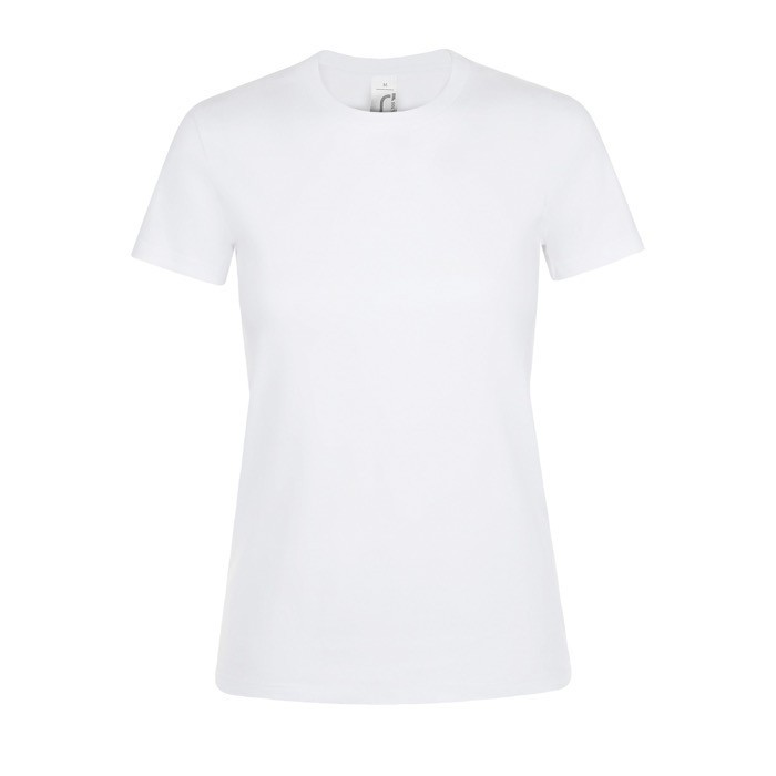 Camisetas para mujer con logo 150 g/m2 color blanco