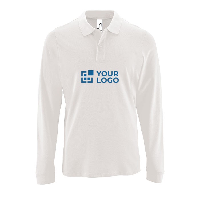 Polo de manga larga de 100% algodón para hombre 180 g/m2 SOL'S Perfect vista de impresión