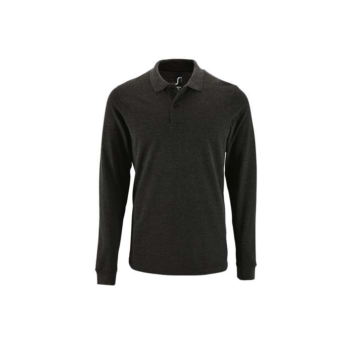 Polo de manga larga de 100% algodón para hombre 180 g/m2 SOL'S Perfect color gris oscuro sexta vista