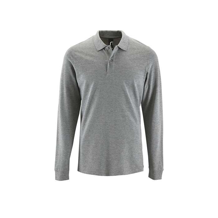 Polo de manga larga de 100% algodón para hombre 180 g/m2 SOL'S Perfect color gris claro