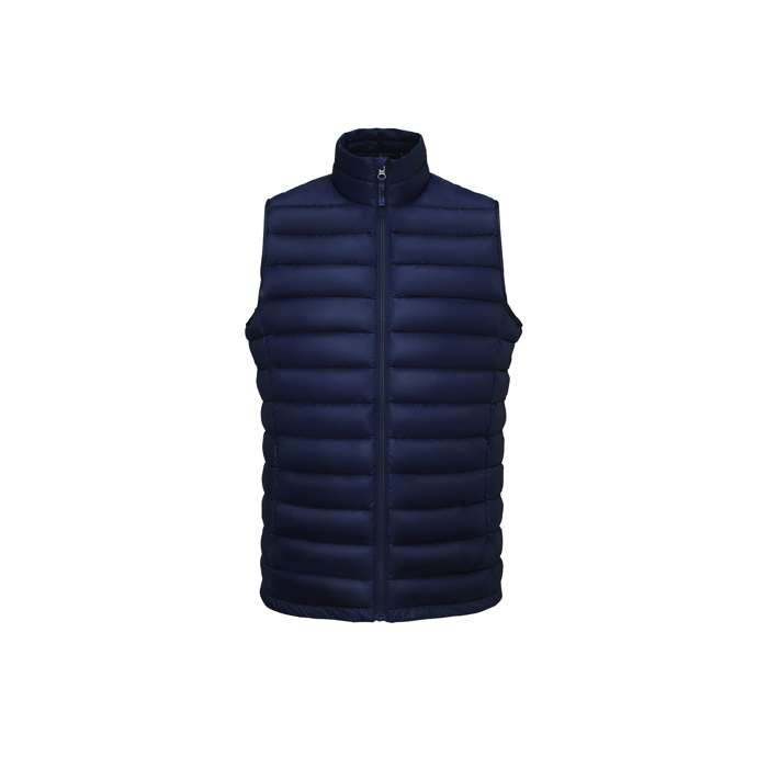 Chaleco acolchado de sorona y poliéster para hombre SOL'S Wilson BW color azul marino