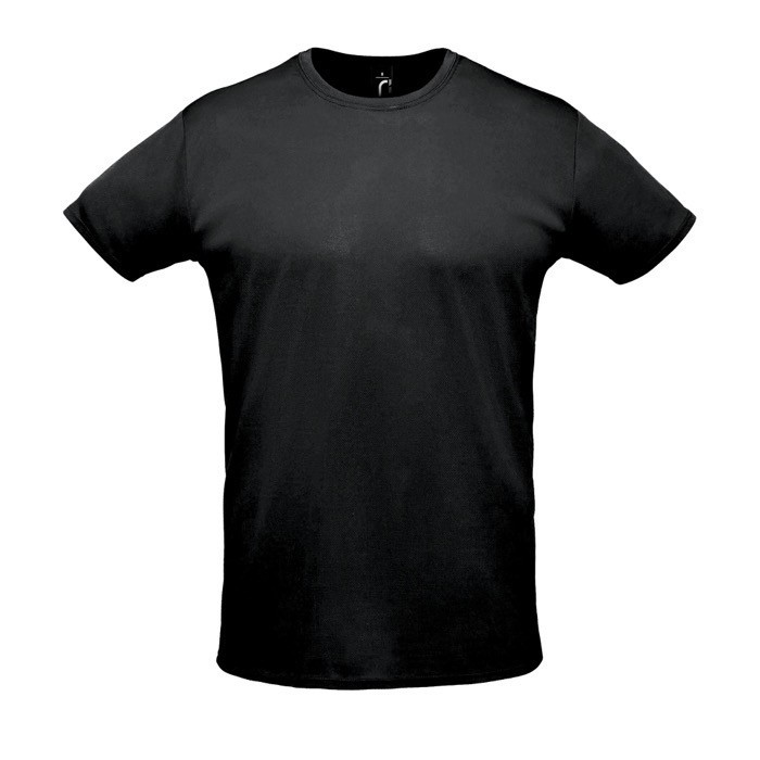 Camiseta técnica unisex 130 g/m2 color negro Camiseta técnica unisex 130 g/m2 color negro