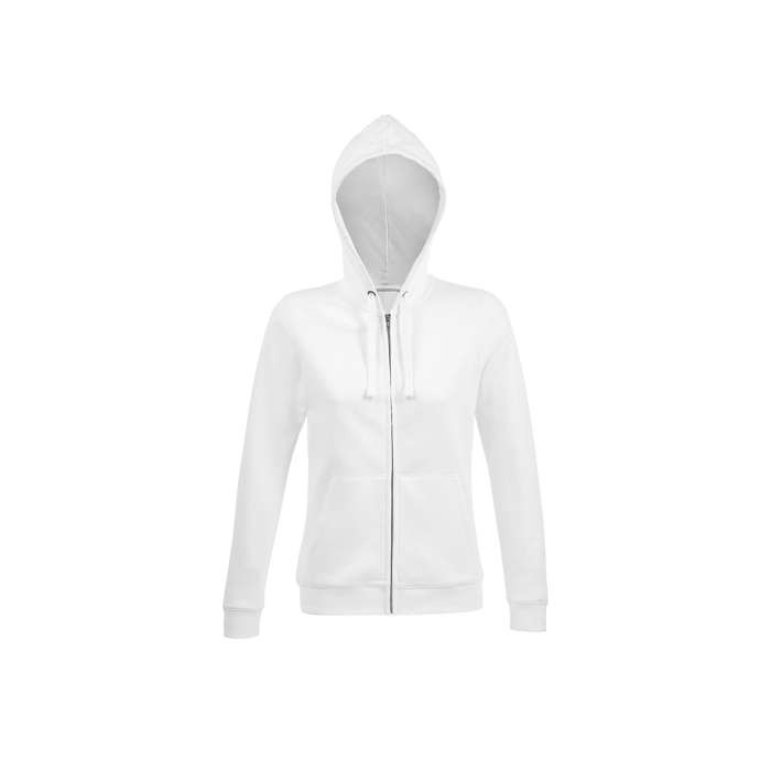 Sudadera de algodón y poliéster para mujer 280 g/m2 SOL'S Spike color blanco novena vista
