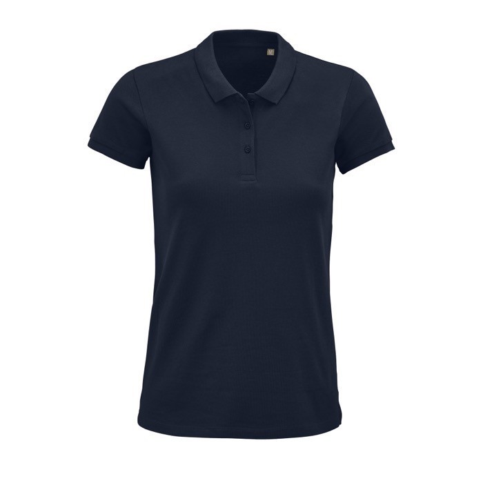 Polo algodón orgánico para mujer 170 g/m2 color azul marino