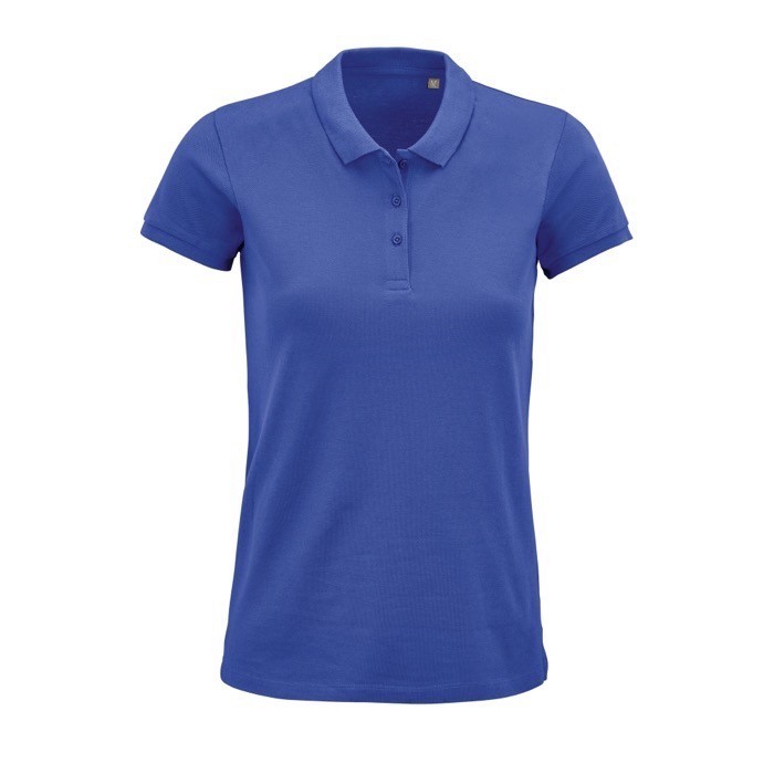 Polo algodón orgánico para mujer 170 g/m2 color azul real