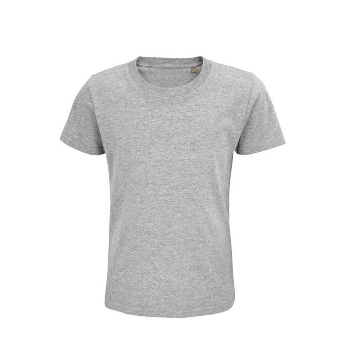 Camiseta infantil de cuello redondo 175 g/m2 color gris jaspeado