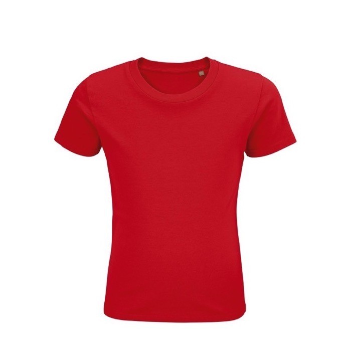 Camiseta infantil de cuello redondo 175 g/m2 color rojo