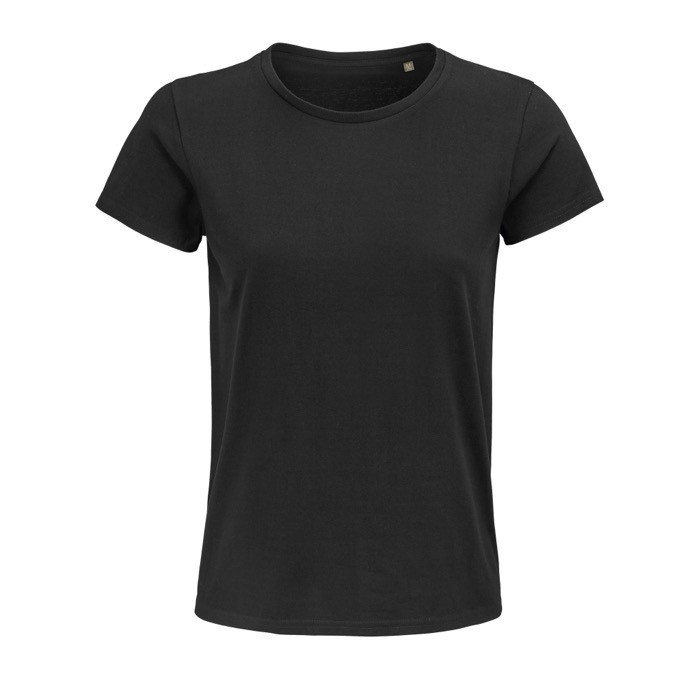 Camiseta mujer algodón orgánico 175 g/m2 color negro