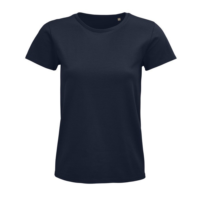 Camiseta mujer algodón orgánico 175 g/m2 color azul marino