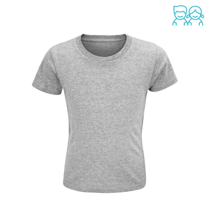 Camiseta eco para niños 150 g/m2 color gris jaspeado