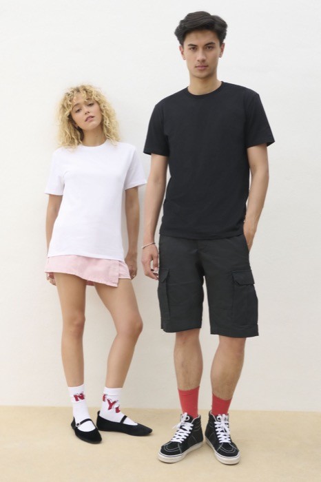 Camiseta promocional unisex de materiales reciclados de cuello redondo Camiseta promocional unisex de materiales reciclados de cuello redondo