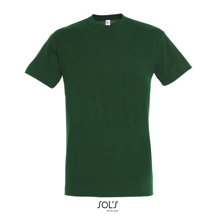Camiseta unisex de algodón semipeinado de cuello redondo 150 g/m2 color verde oscuro Camiseta unisex de algodón semipeinado de cuello redondo 150 g/m2 color verde oscuro