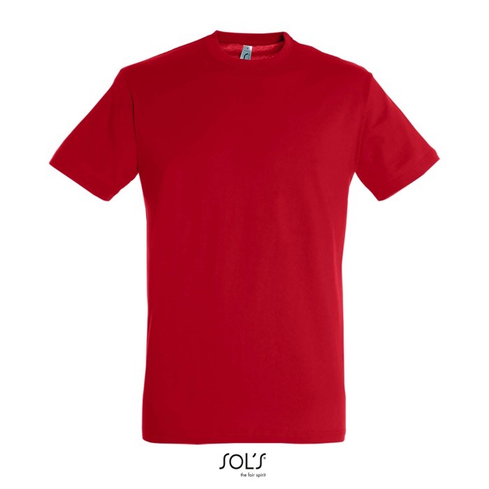 Camiseta unisex de algodón semipeinado de cuello redondo 150 g/m2 color rojo Camiseta unisex de algodón semipeinado de cuello redondo 150 g/m2 color rojo
