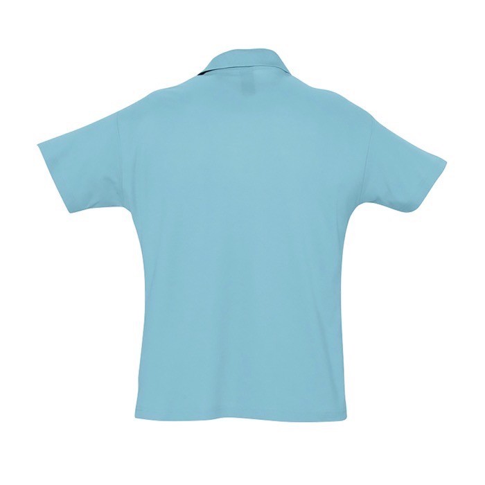Polos personalizables algodón 170 g/m2 color azul claro con logo Polos personalizables algodón 170 g/m2 color azul claro con logo