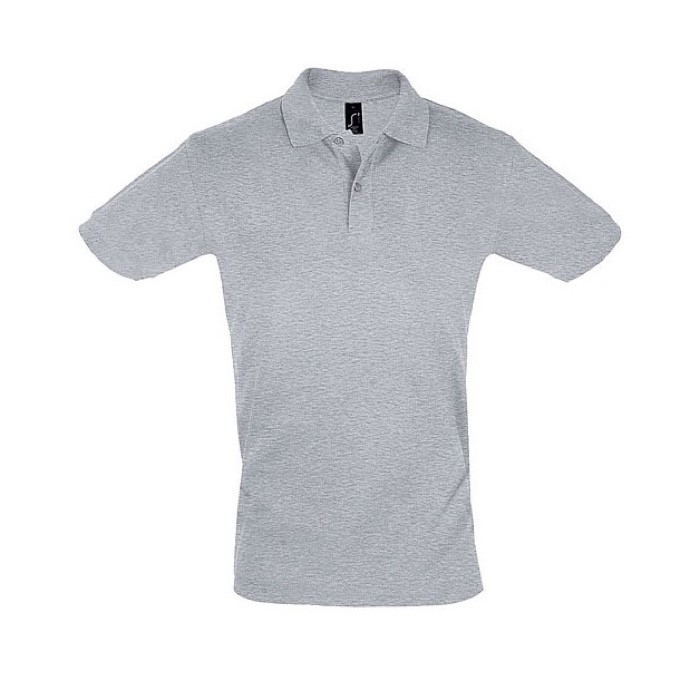 Polos de empresa en algodón 180 g/m2 color gris jaspeado
