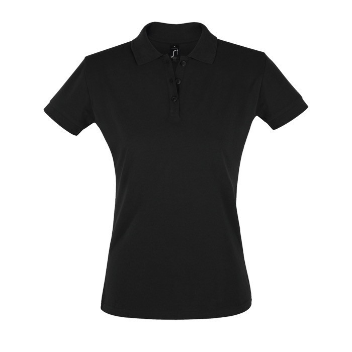 Polo para mujer corporativo 180 g/m2 color negro