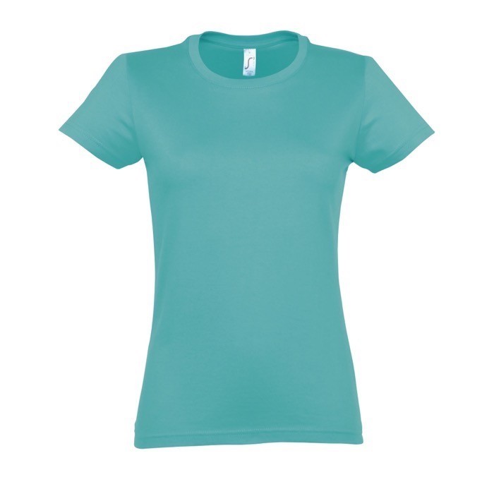 Camiseta mujer personalizable 190 g/m2 color turquesa