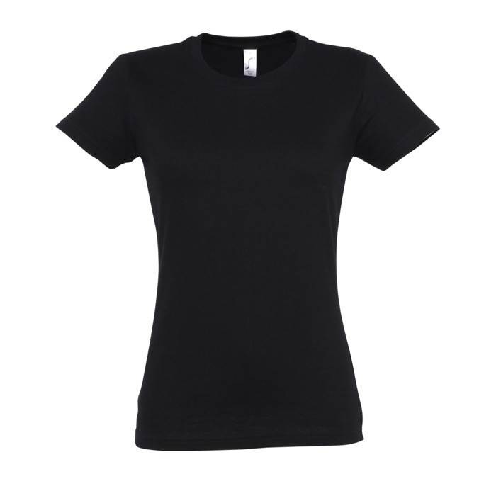 Camiseta mujer personalizable 190 g/m2 color negro