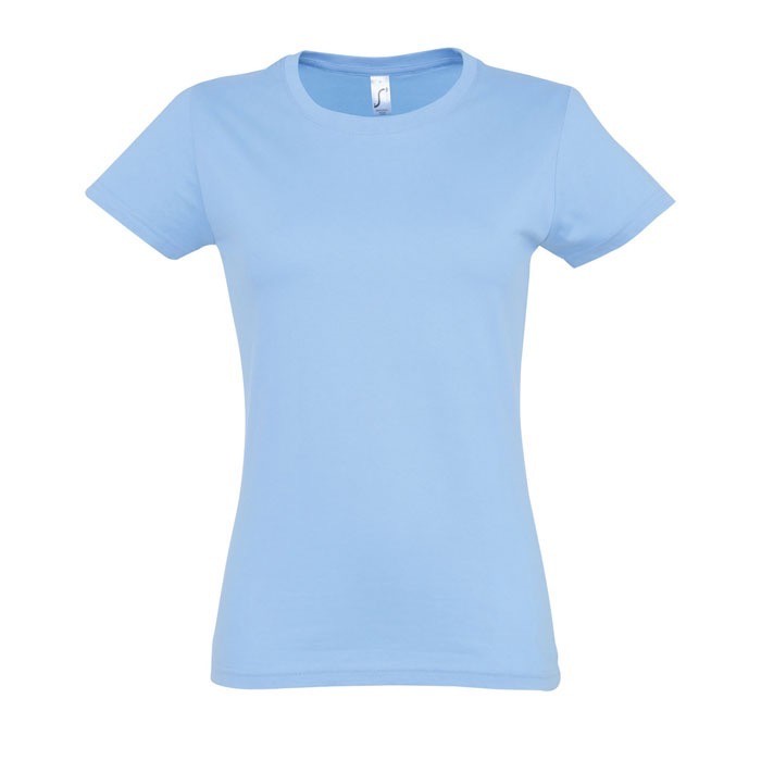 Camiseta mujer personalizable 190 g/m2 color azul pastel