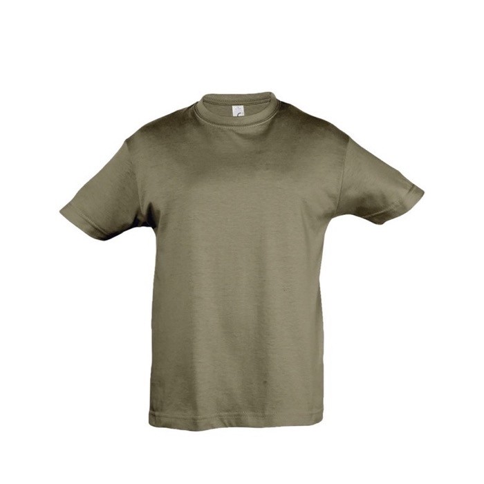 Camiseta para niños personalizable 150 g/m2 color verde militar Camiseta para niños personalizable 150 g/m2 color verde militar