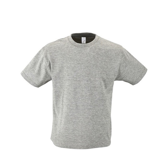 Camiseta para niños personalizable 150 g/m2 color gris jaspeado Camiseta para niños personalizable 150 g/m2 color gris jaspeado
