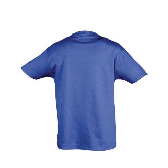 Camiseta para niños personalizable 150 g/m2 color azul real con logo Camiseta para niños personalizable 150 g/m2 color azul real con logo