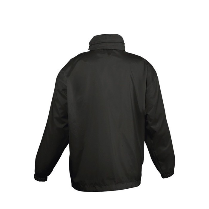 Chaquetas cortavientos infantiles 210 g/m2 color negro con logo Chaquetas cortavientos infantiles 210 g/m2 color negro con logo