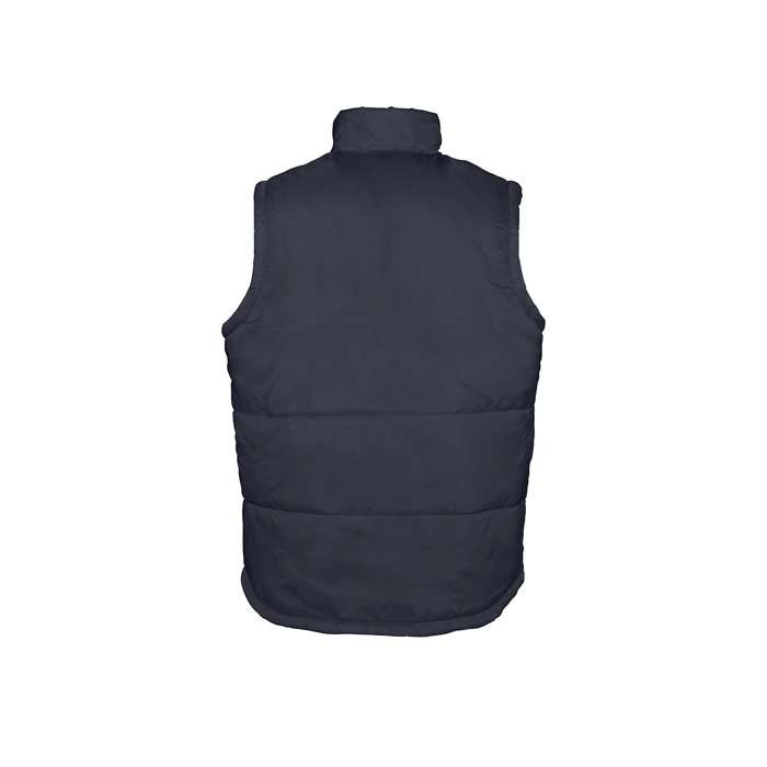 Chaleco acolchado de poliamida 210T con dos bolsillos SOL'S Warm color azul marino vista trasera