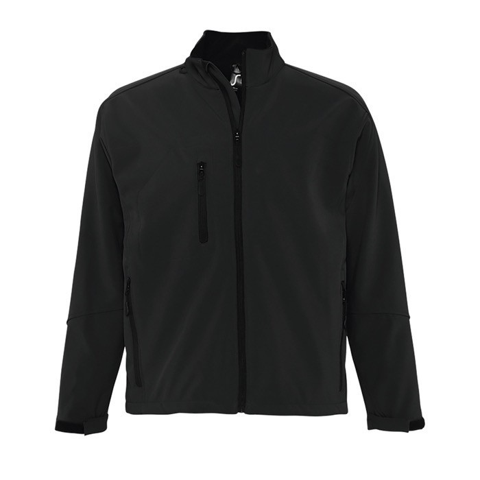Chaqueta softshell personalizada 340 g/m2 color negro Chaqueta softshell personalizada 340 g/m2 color negro