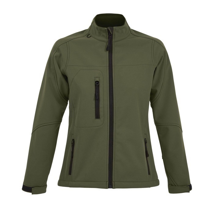 Chaquetas soft shell mujer 340 g/m2 color verde militar Chaquetas soft shell mujer 340 g/m2 color verde militar