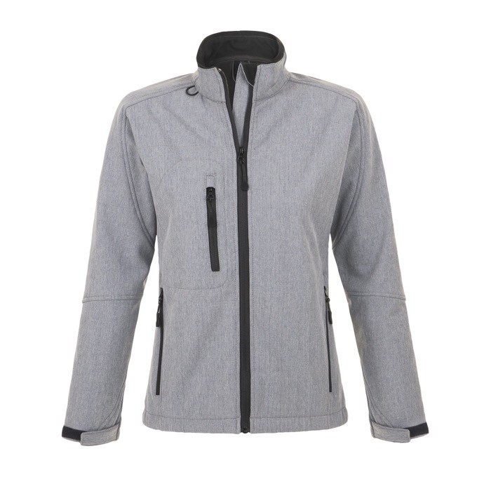 Chaquetas soft shell mujer 340 g/m2 color gris jaspeado Chaquetas soft shell mujer 340 g/m2 color gris jaspeado