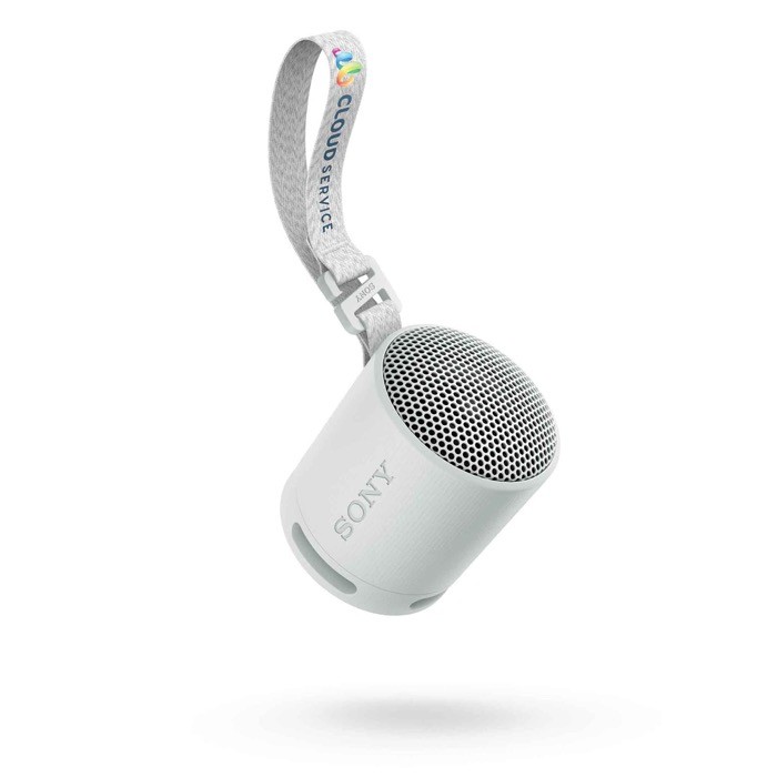 Altavoz inalámbrico Sony SRS-XB100 resistente al agua y al polvo color gris vista rotada
