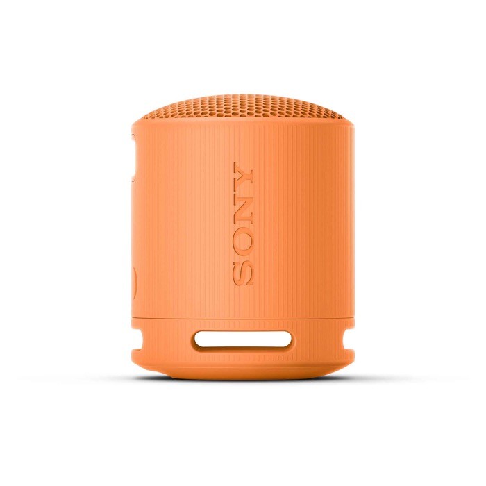 Altavoz inalámbrico Sony SRS-XB100 resistente al agua y al polvo color naranja vista lado izquierdo