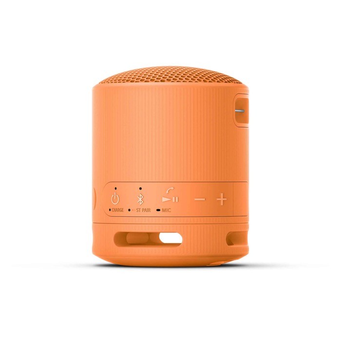 Altavoz inalámbrico Sony SRS-XB100 resistente al agua y al polvo color naranja vista lado derecho