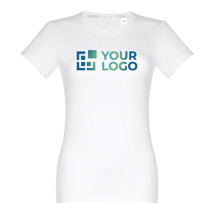 Camisetas serigrafiadas de mujer entalladas vista principal Camisetas serigrafiadas de mujer entalladas vista principal