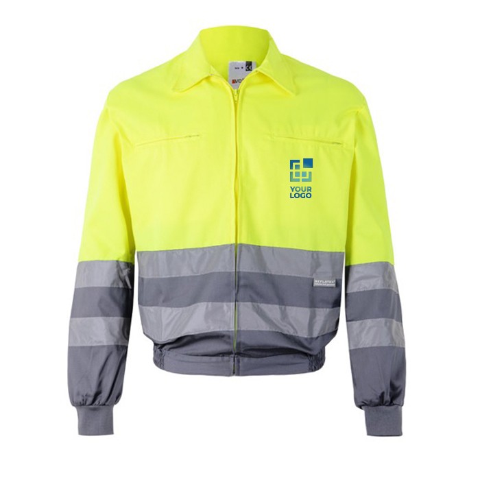 Chaqueta laboral en tallaje grande de sarga bicolor 210 g/m2 vista principal Chaqueta laboral en tallaje grande de sarga bicolor 210 g/m2 vista principal